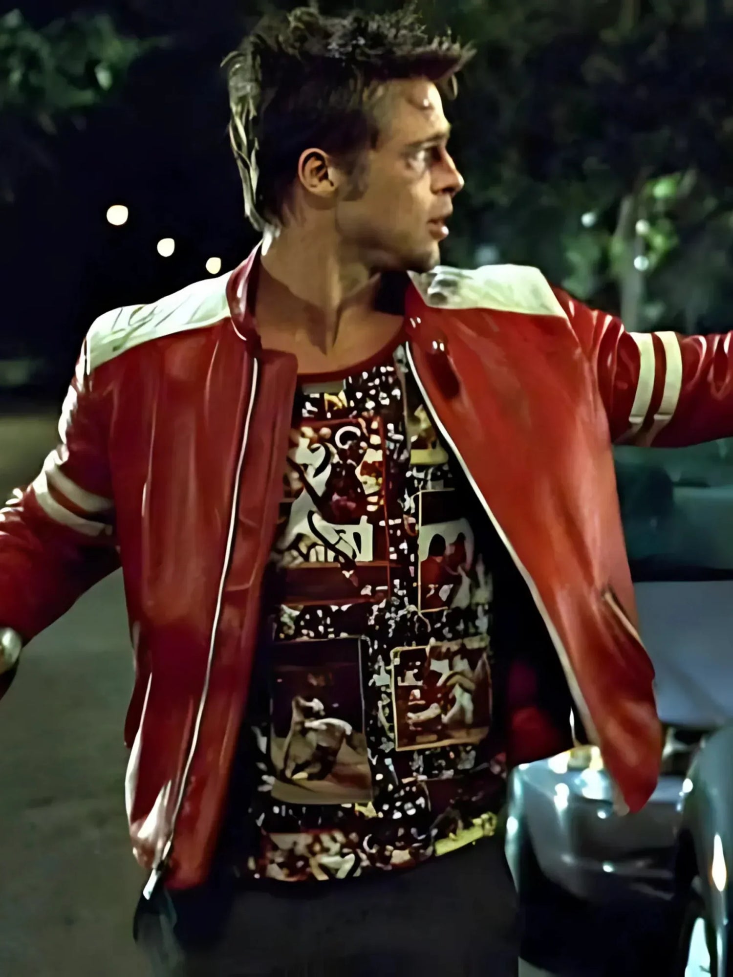 Tyler Durden Red White Jacket