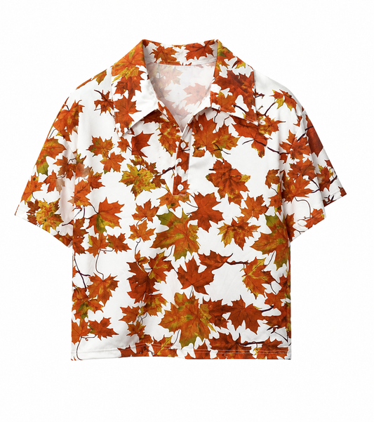 Tyler Durden leaf print shirt, front