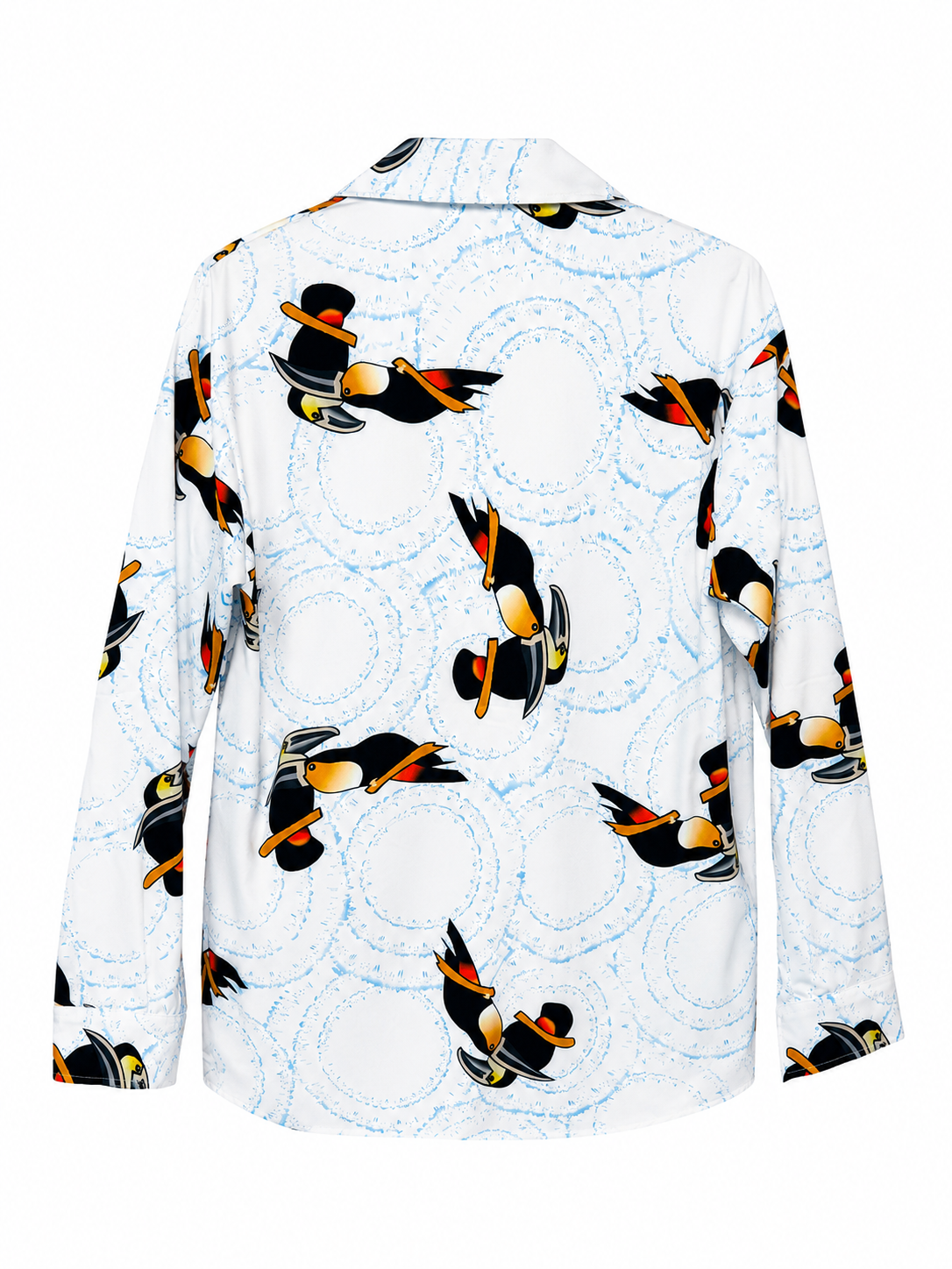 Tyler Durden penguin print shirt, back